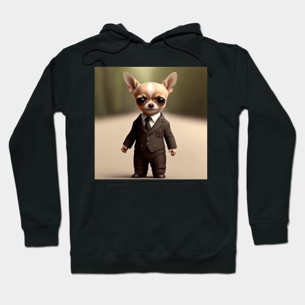 Chihuahua in suit Hoodie by IDesign23